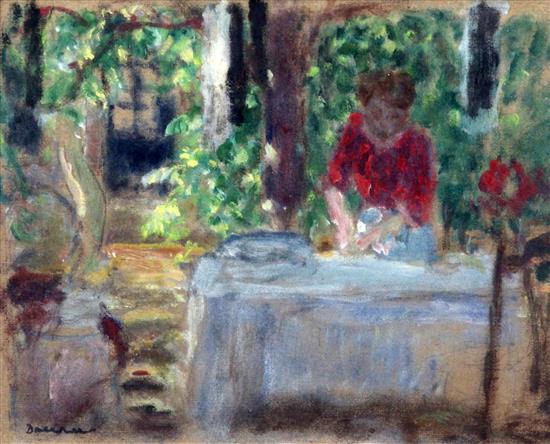 § Eugene-Antoine Durenne (1860-1944) La Repasseuse, 1917, 8 x 10in.